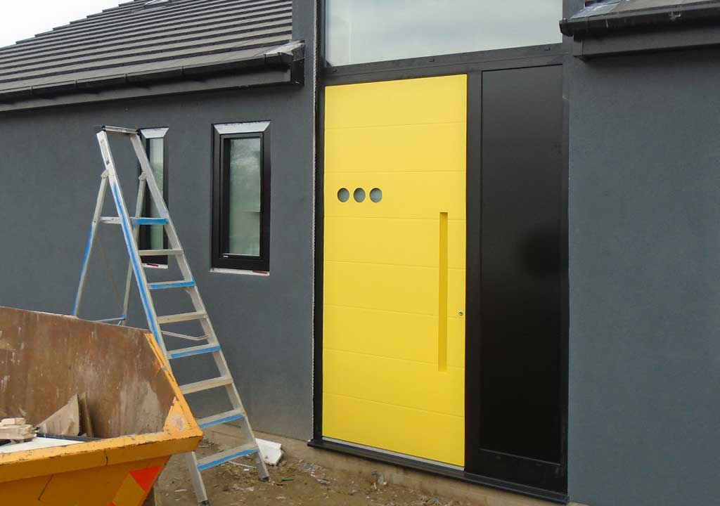 yellow entrance door by clearview